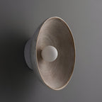 LED Round Wall Sconce Vintage Resin Look 1-Light Fixture