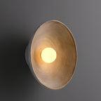 LED Round Wall Sconce Vintage Resin Look 1-Light Fixture