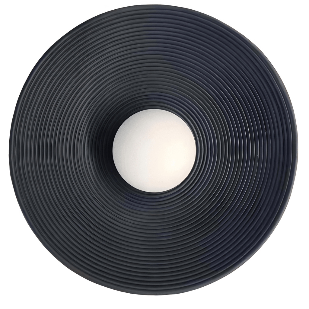 LED Round Wall Sconce Vintage Resin Look 1-Light Fixture