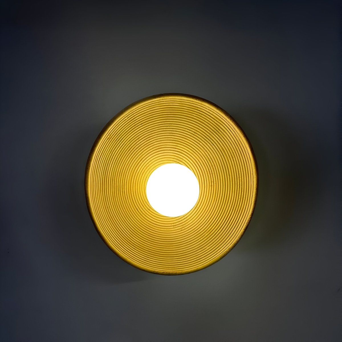 LED Round Wall Sconce Vintage Resin Look 1-Light Fixture
