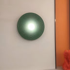 LED Round Wall Sconce Vintage Resin Look 1-Light Fixture