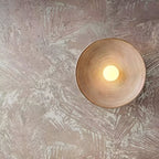 LED Round Wall Sconce Vintage Resin Look 1-Light Fixture