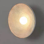 LED Round Wall Sconce Vintage Resin Look 1-Light Fixture