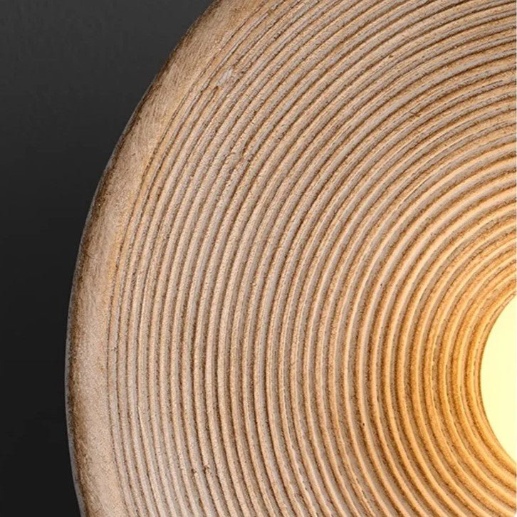 LED Round Wall Sconce Vintage Resin Look 1-Light Fixture