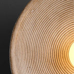 LED Round Wall Sconce Vintage Resin Look 1-Light Fixture