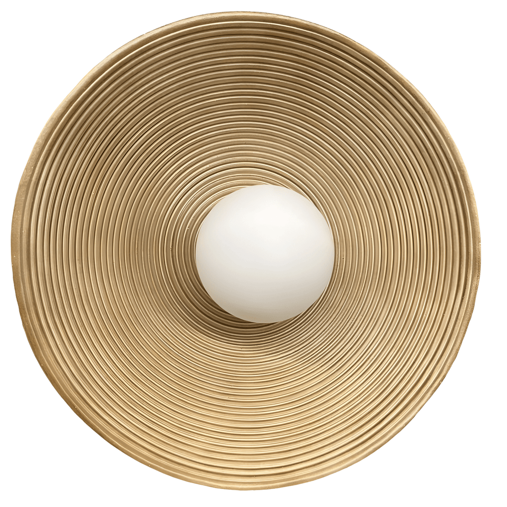LED Round Wall Sconce Vintage Resin Look 1-Light Fixture