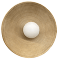 LED Round Wall Sconce Vintage Resin Look 1-Light Fixture