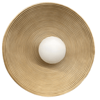 LED Round Wall Sconce Vintage Resin Look 1-Light Fixture
