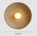 LED Round Wall Sconce Vintage Resin Look 1-Light Fixture
