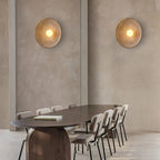 LED Round Wall Sconce Vintage Resin Look 1-Light Fixture