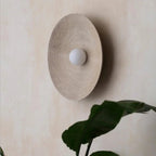 LED Round Wall Sconce Vintage Resin Look 1-Light Fixture