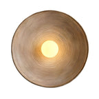 LED Round Wall Sconce Vintage Resin Look 1-Light Fixture