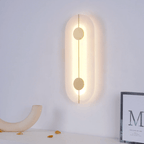 Circular LED Light Sconce With Marble Accent, Modern Nordic Style