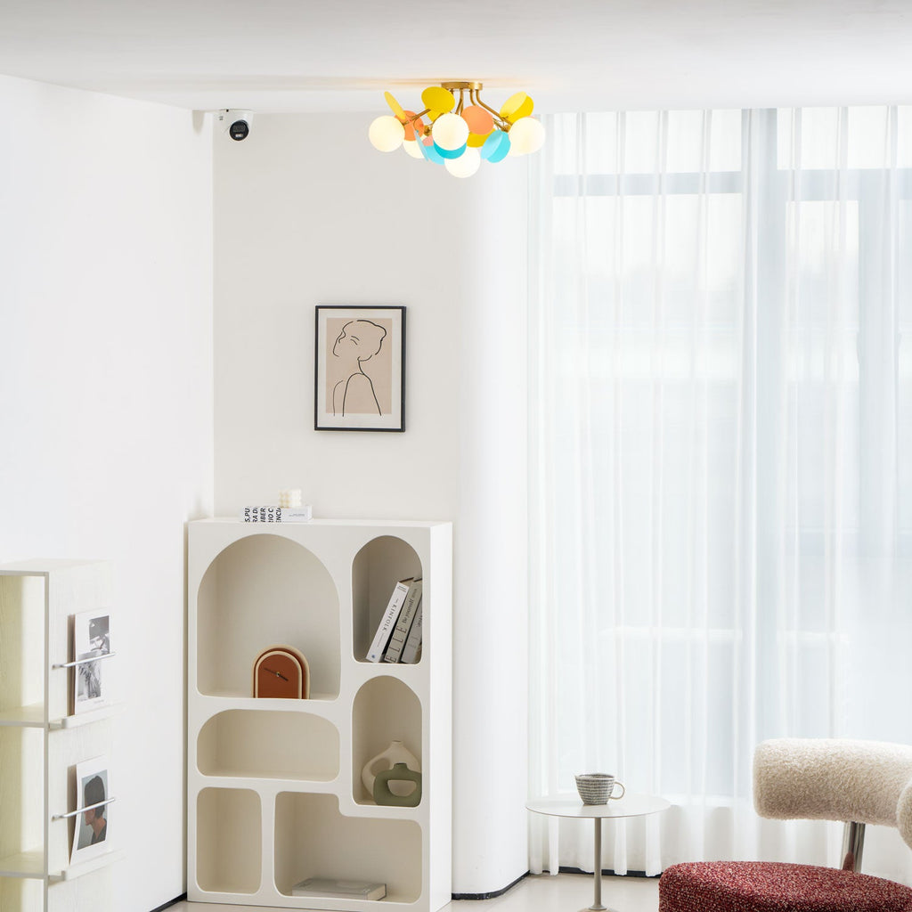 Loftlampe, Macaron akrylbladskiver, G9 pastel, 1/4/6/8 hoveder