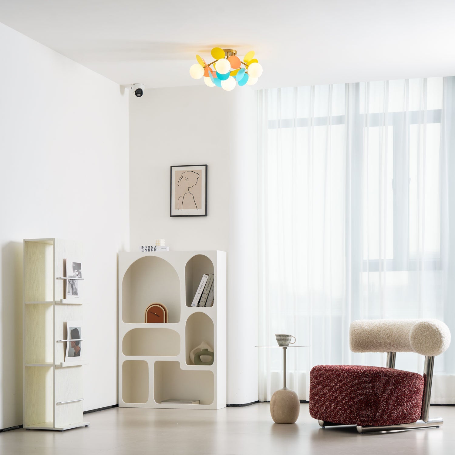 Loftlampe, Macaron akrylbladskiver, G9 pastel, 1/4/6/8 hoveder
