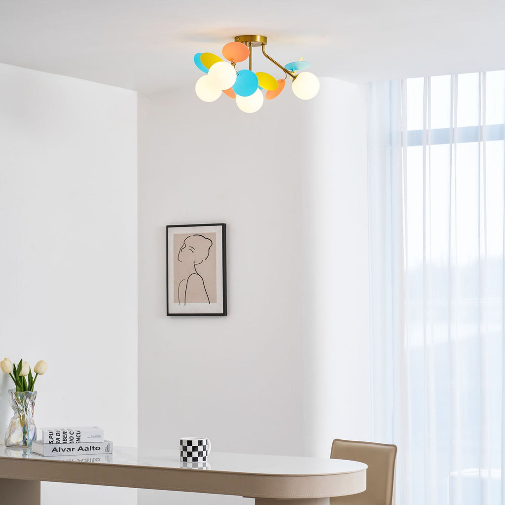 Loftlampe, Macaron akrylbladskiver, G9 pastel, 1/4/6/8 hoveder