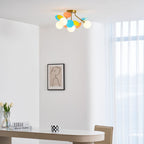 Loftlampe, Macaron akrylbladskiver, G9 pastel, 1/4/6/8 hoveder