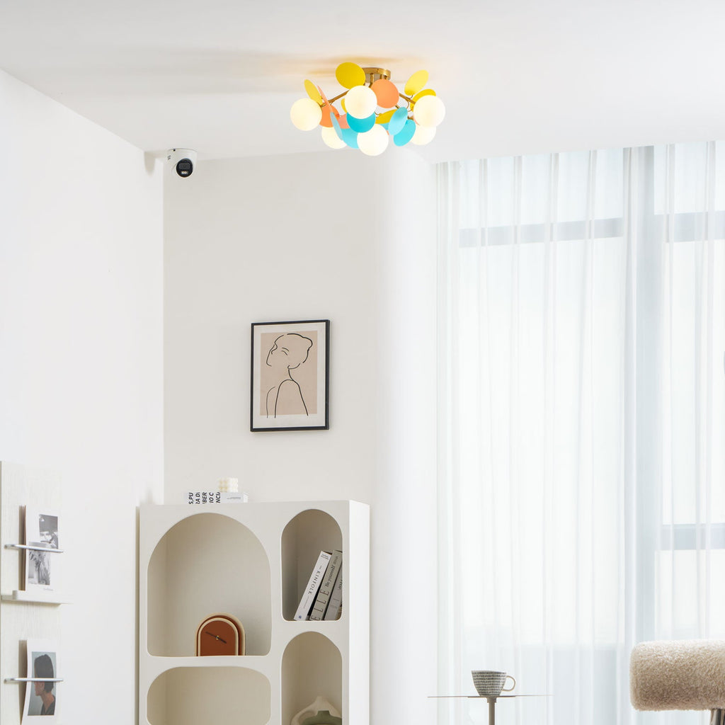 Loftlampe, Macaron akrylbladskiver, G9 pastel, 1/4/6/8 hoveder