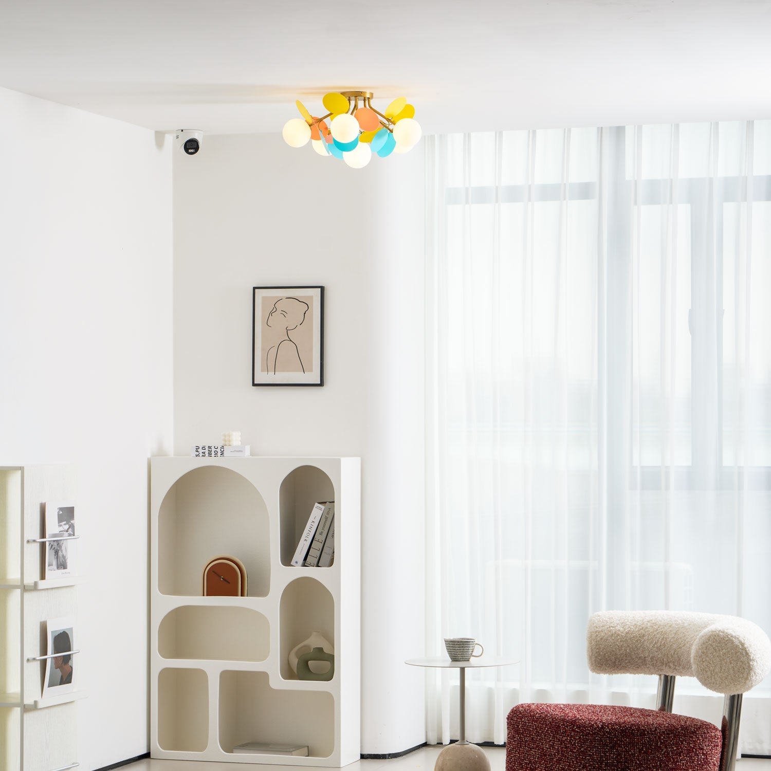 Loftlampe, Macaron akrylbladskiver, G9 pastel, 1/4/6/8 hoveder