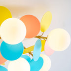 Loftlampe, Macaron akrylbladskiver, G9 pastel, 1/4/6/8 hoveder