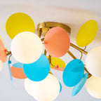 Pastel macaron ceiling lamp shown against a plain backdrop