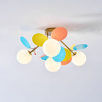 Loftlampe, Macaron akrylbladskiver, G9 pastel, 1/4/6/8 hoveder