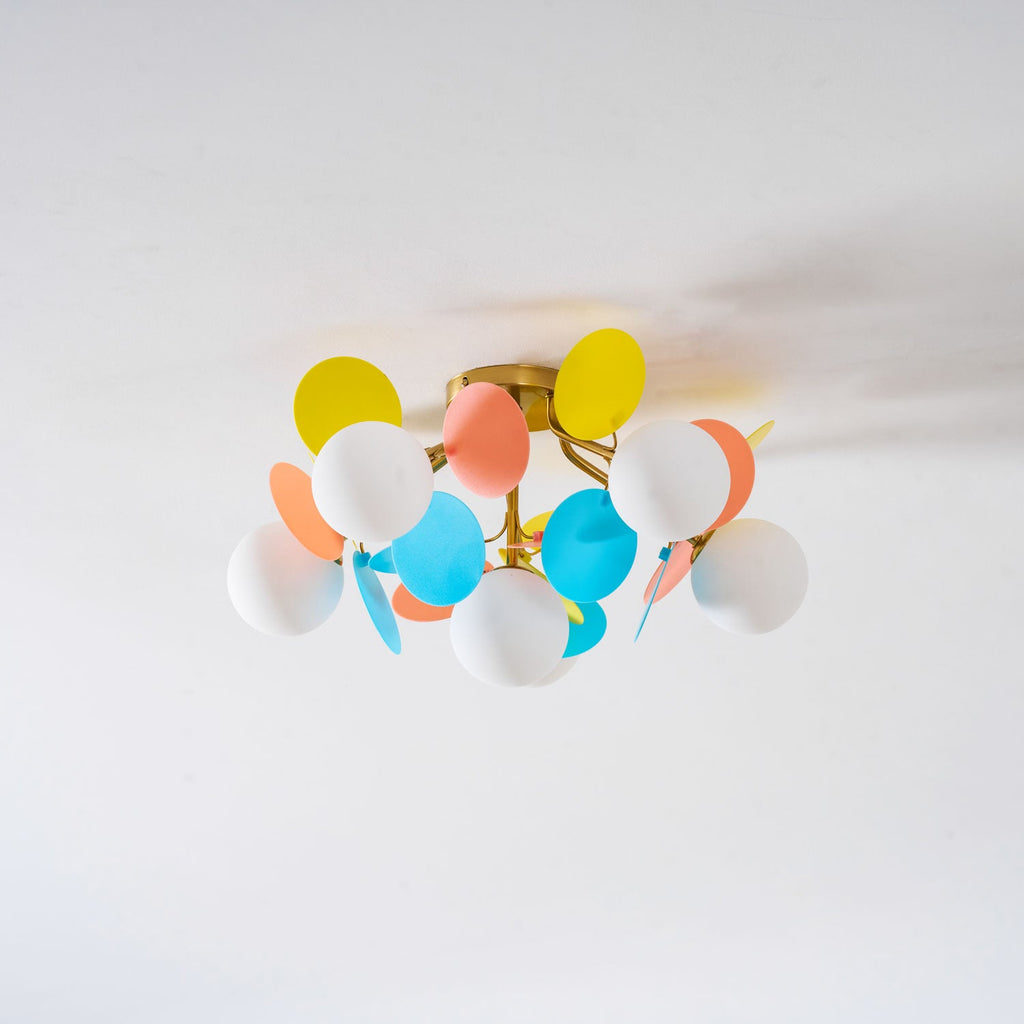 Loftlampe, Macaron akrylbladskiver, G9 pastel, 1/4/6/8 hoveder