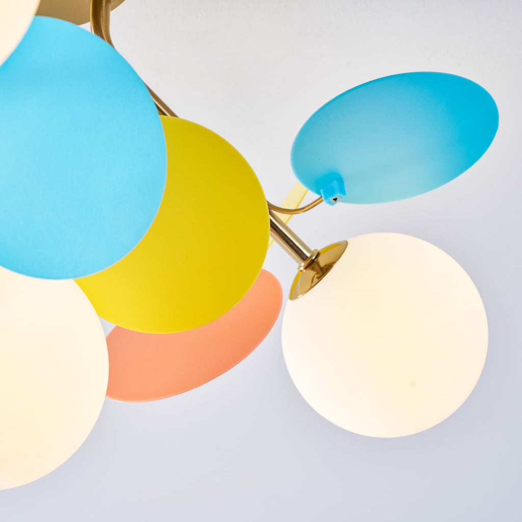Loftlampe, Macaron akrylbladskiver, G9 pastel, 1/4/6/8 hoveder