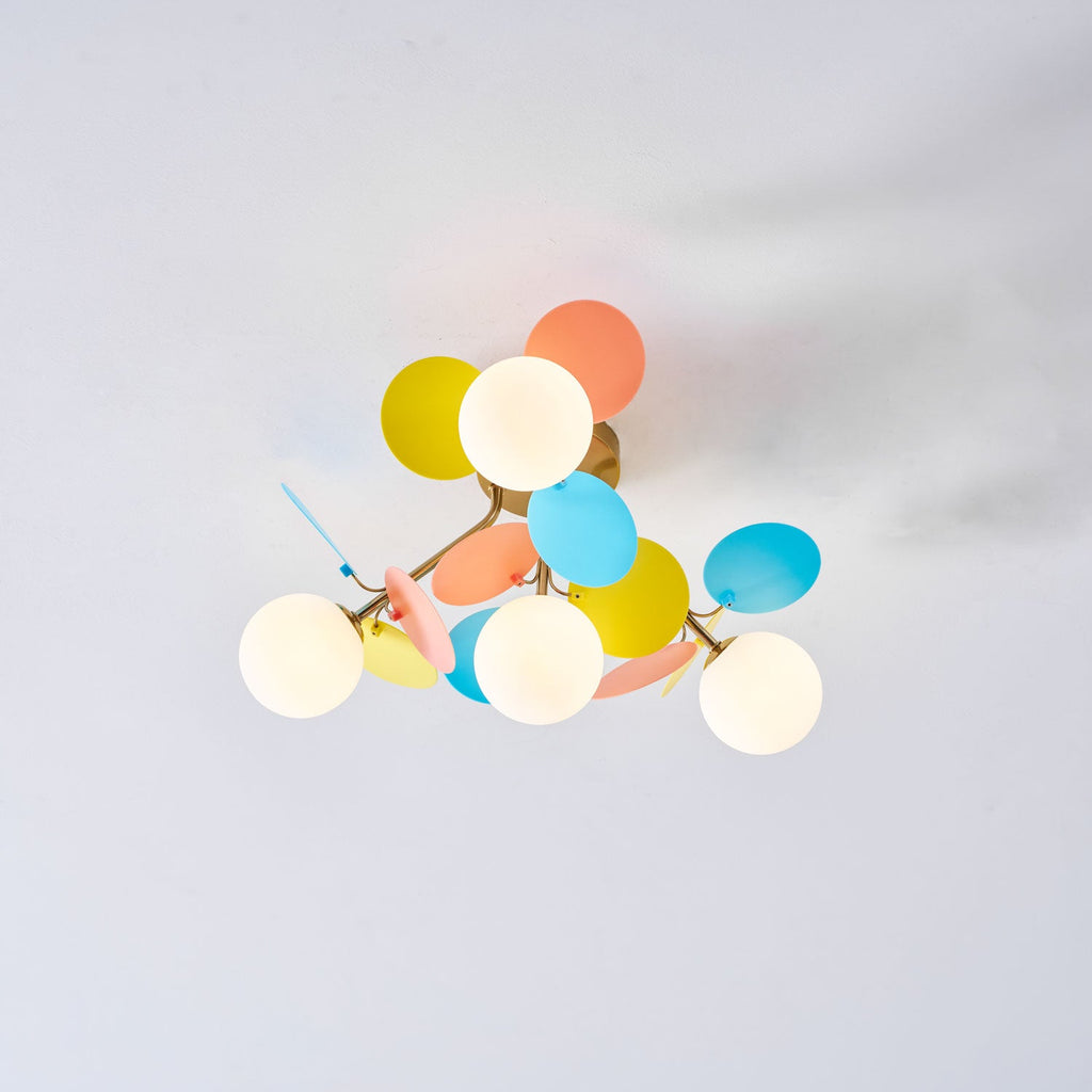 Loftlampe, Macaron akrylbladskiver, G9 pastel, 1/4/6/8 hoveder