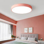 12-Inch Round Metal Ceiling Light With Flush Mount Design