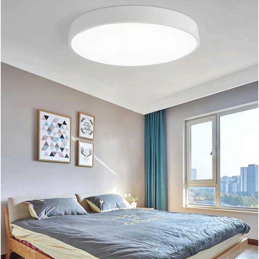 12-Inch Round Metal Ceiling Light With Flush Mount Design
