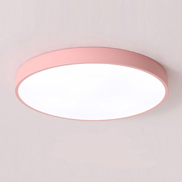 12-Inch Round Metal Ceiling Light With Flush Mount Design