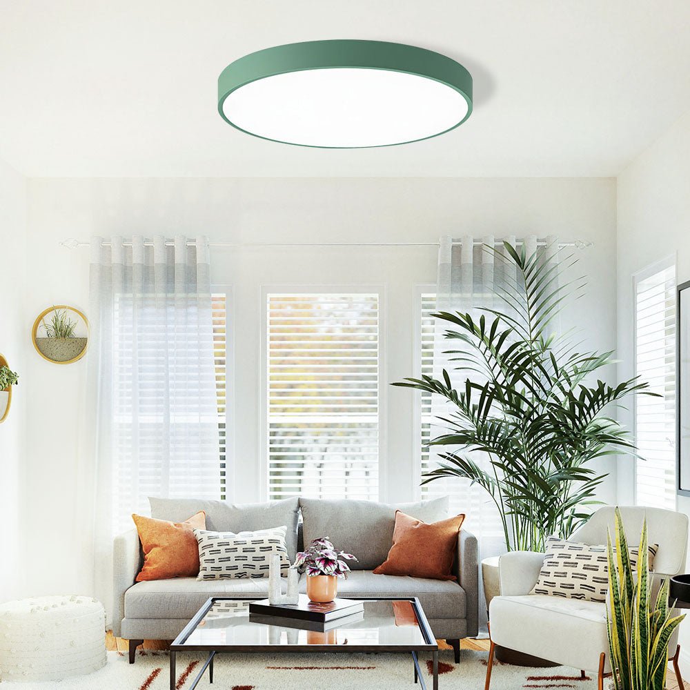 12-Inch Round Metal Ceiling Light With Flush Mount Design