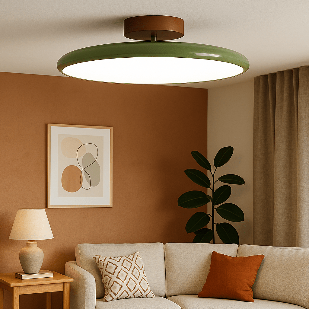 Ceiling LED Light With Metal Frame 12-Inch Diameter Fixture