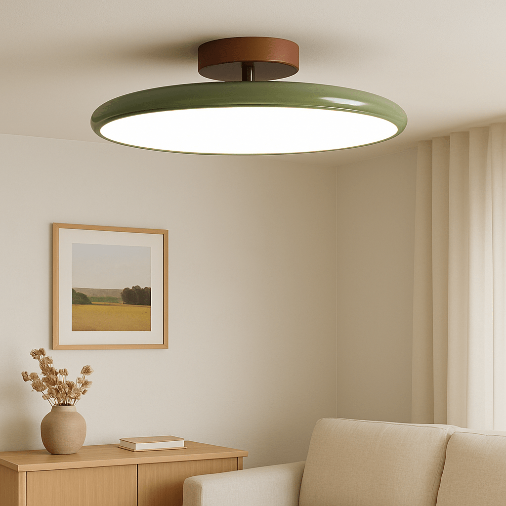 Ceiling LED Light With Metal Frame 12-Inch Diameter Fixture