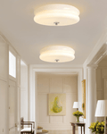 12-Inch Diameter Ceiling Fixture With Tiered Metal Construction