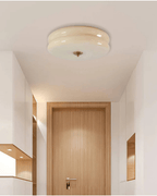 12-Inch Diameter Ceiling Fixture With Tiered Metal Construction