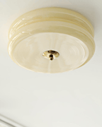 12-Inch Diameter Ceiling Fixture With Tiered Metal Construction
