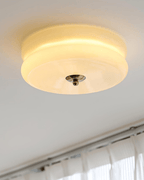 12-Inch Diameter Ceiling Fixture With Tiered Metal Construction