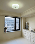 12-Inch Diameter Ceiling Fixture With Tiered Metal Construction