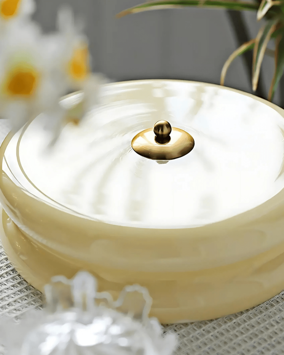 12-Inch Diameter Ceiling Fixture With Tiered Metal Construction