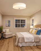 12-Inch Diameter Ceiling Fixture With Tiered Metal Construction
