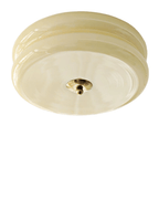 12-Inch Diameter Ceiling Fixture With Tiered Metal Construction