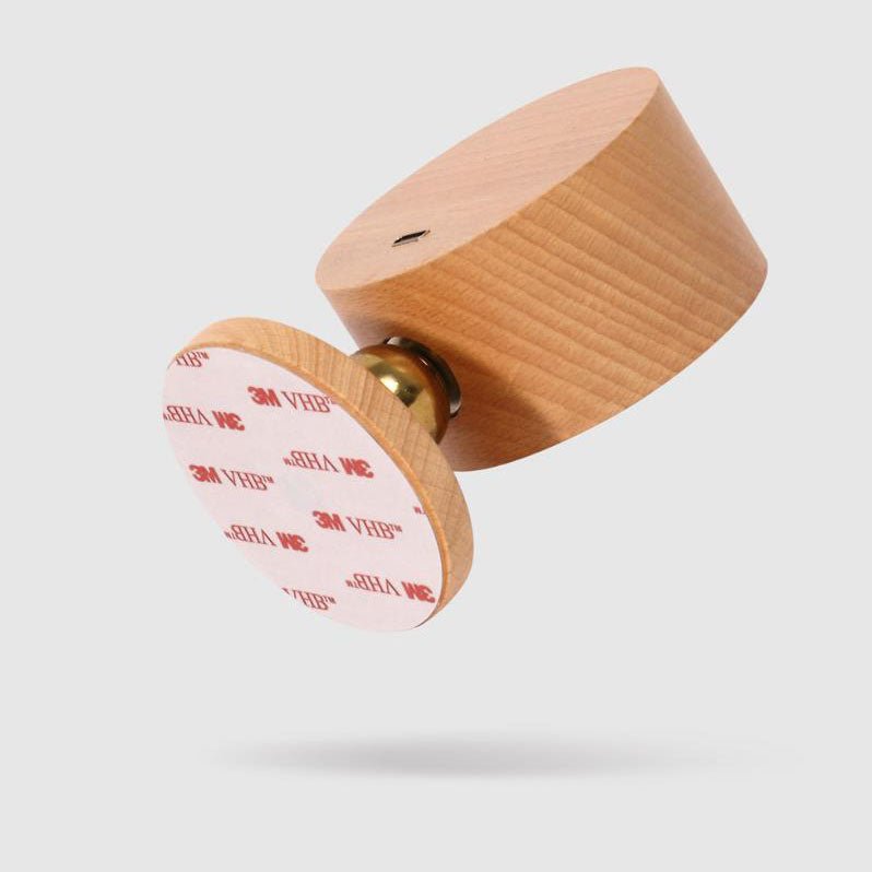 Round Wood LED Wall Sconce With Minimalist One Light Design And Warm Glow