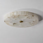 Alabaster Flush Mount Ceiling Light, Mosaic Stone, Integrated LED