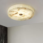 Alabaster Flush Mount Ceiling Light, Mosaic Stone, Integrated LED