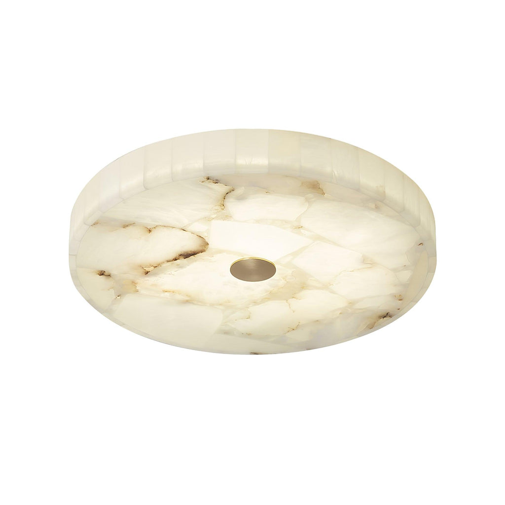 Alabaster Flush Mount Ceiling Light, Mosaic Stone, Integrated LED