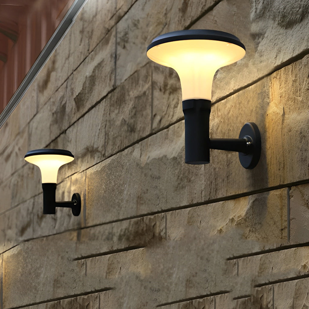 Round Flower-Shape Aluminum Outdoor Wall Lamp, Sunine Solar LED