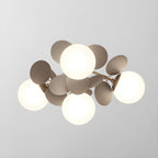 Macaron ceiling lamp with colorful discs in a living space