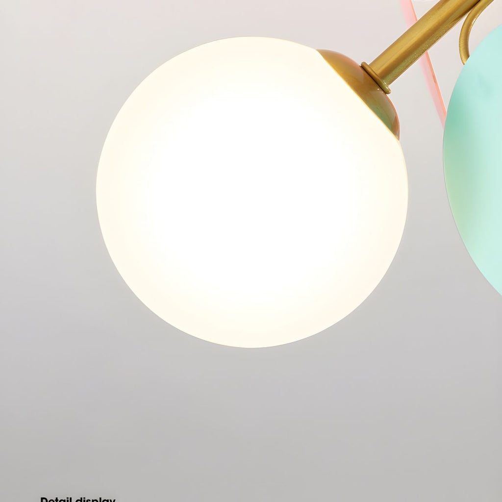 Loftlampe, Macaron akrylbladskiver, G9 pastel, 1/4/6/8 hoveder